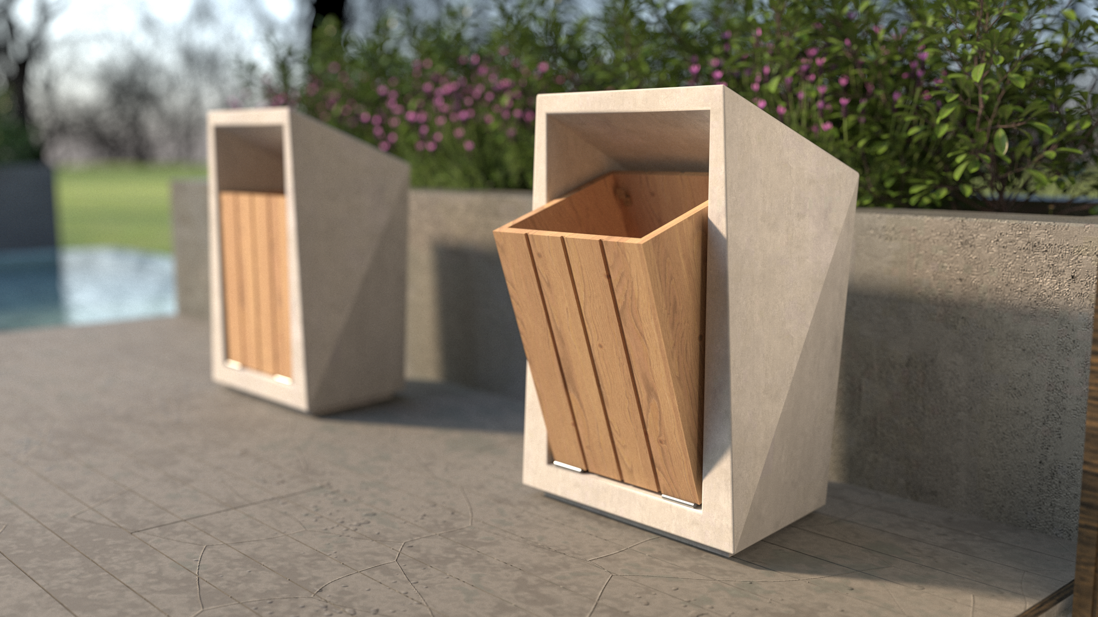 Lowpoly Trash Bin